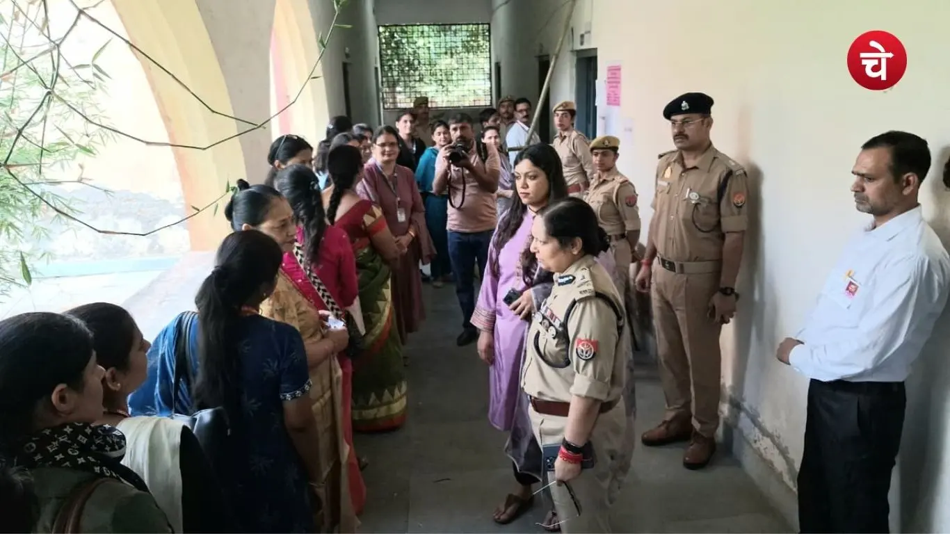 Police Commissioner Lakshmi Singh and DM Medha Rupam inspected the polling stations and took stock of the arrangements